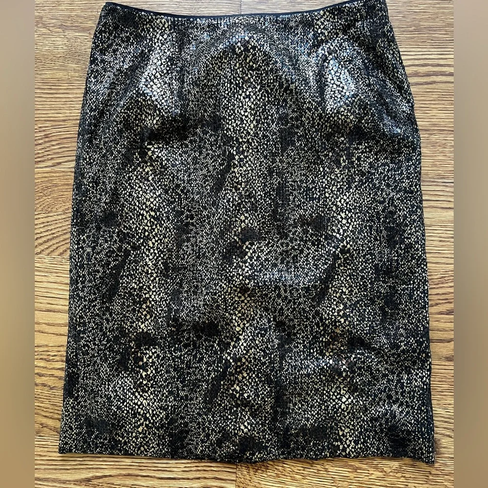 WORTH NEW YORK Faux Snake Skin Pencil Skirt Mob Wife Animal Print‎ Statement 4